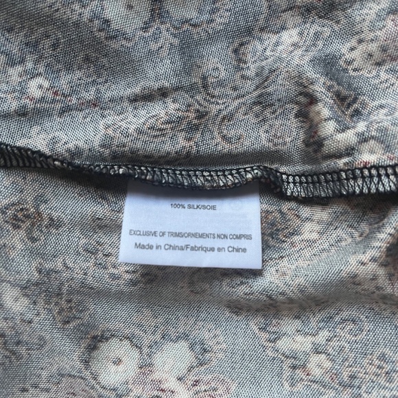 Tory Burch Tilda Silk Jersey Printed Belted Dress Damask Parsley 3/4 sleeves - Picture 11 of 12